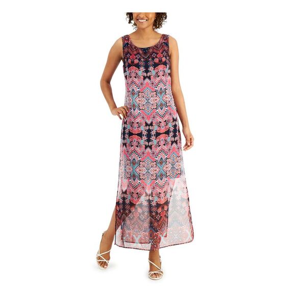 CONNECTED APPAREL Dresses & Skirts - NWT CONNECTED APPAREL Womens Navy Lined Back Closure Sleeveless Maxi Dress 14